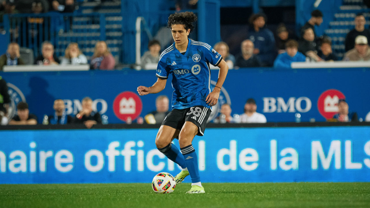 Alessandro Biello in action for CF Montr&eacute;al during the 2024 season (Photo credit: @cfmontreal / X)