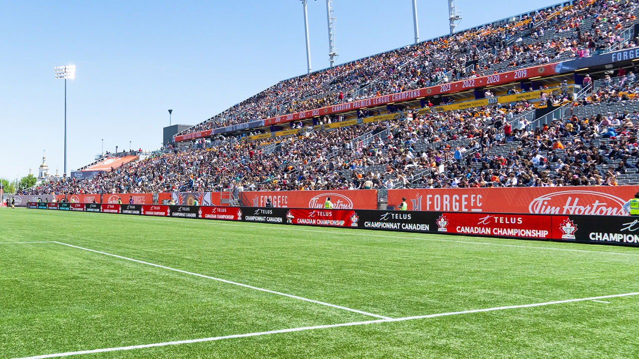 Forge hosted a School Day Match in 2024, welcoming almost 15,000 students from the Hamilton area.