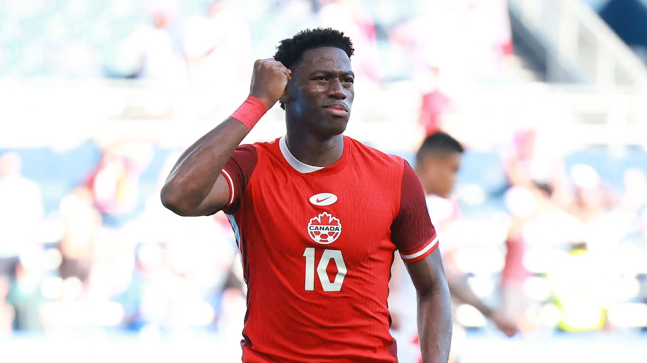 Jonathan David scores Canada's game-winner against Peru at the 2024 Copa América (Photo credit: copaamerica.com)