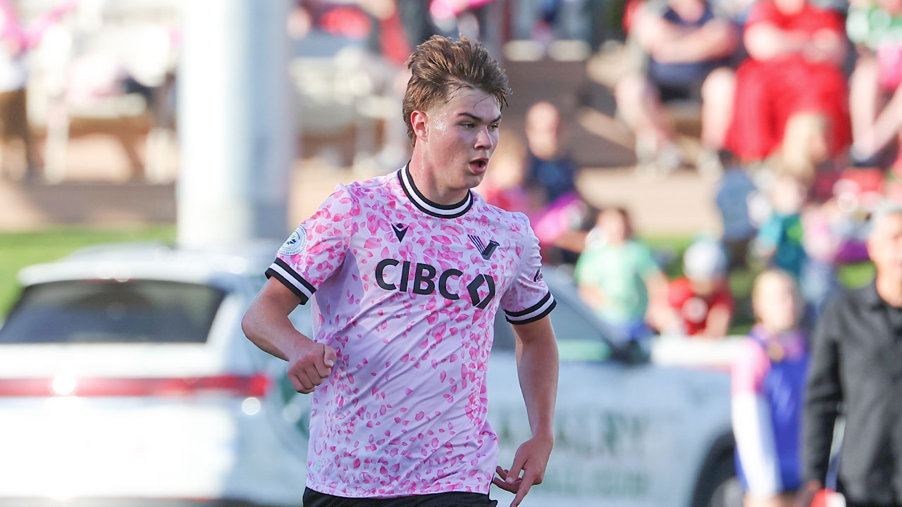 Grady McDonnell in action for Vancouver FC in 2024 (Photo credit: CFC Media / Tony Lewis)